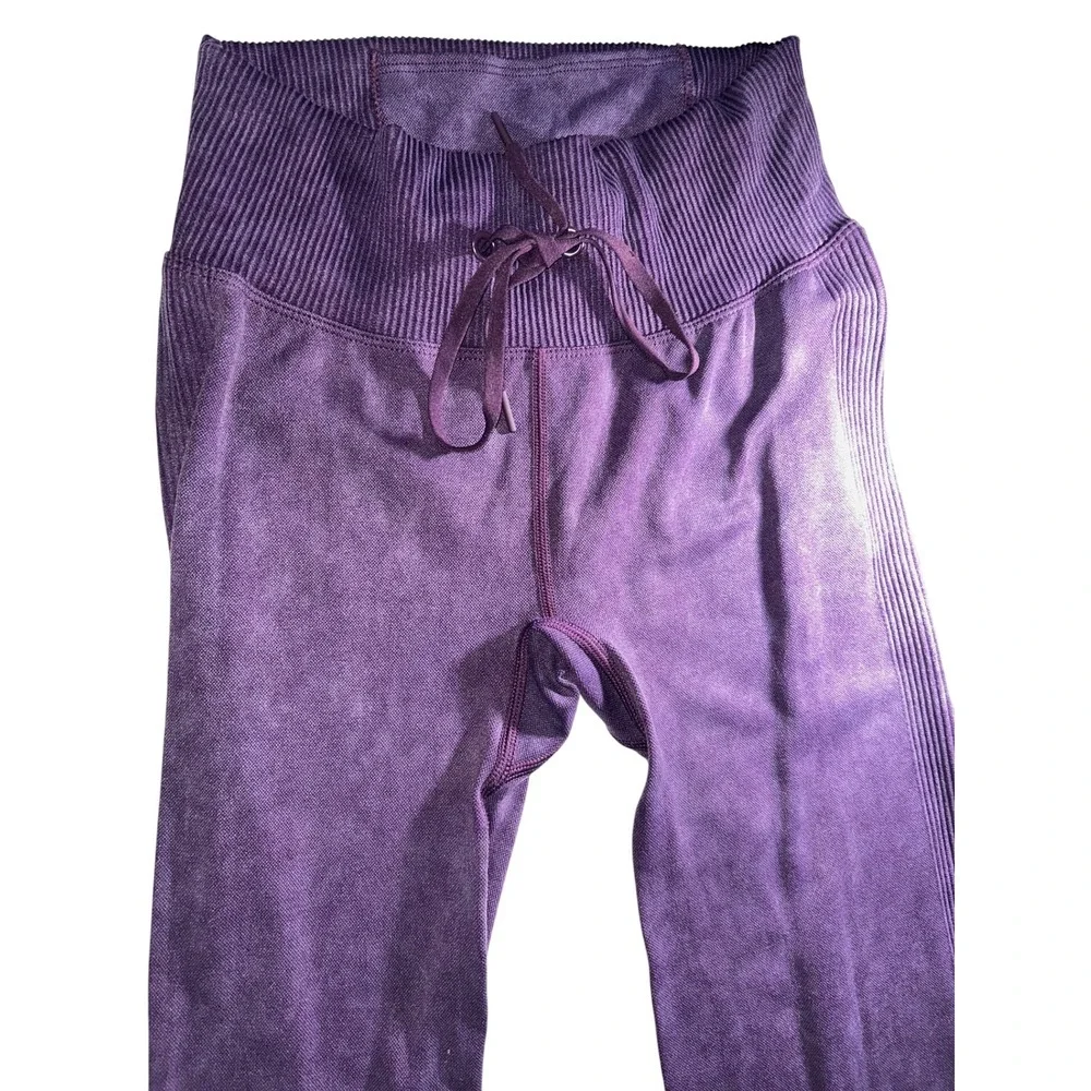 Victoria Secret PINK Seamless High Waist Drawstring Leggings Purple Small - Picture 4 of 8